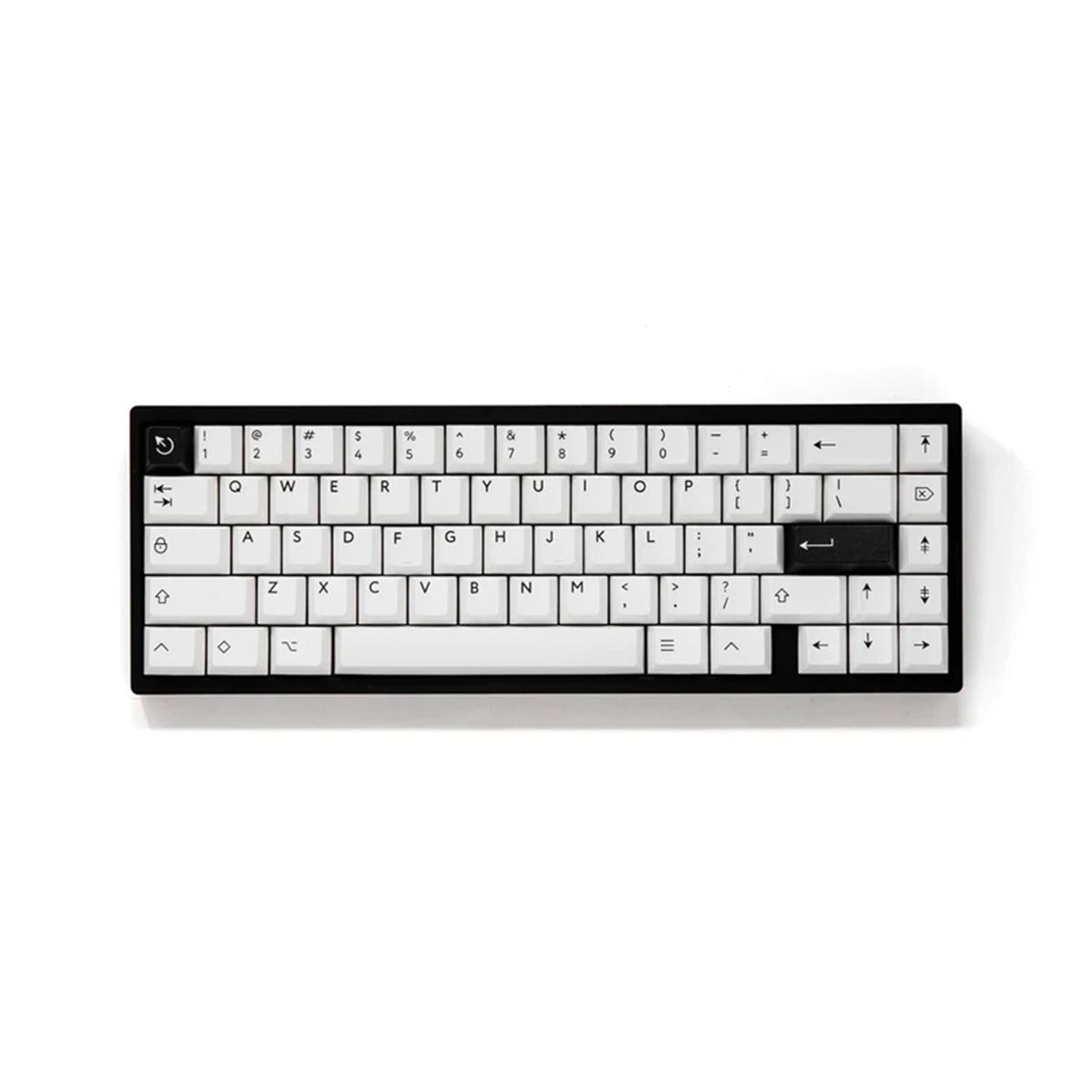 Jeu de Touches PBT Double Moulage Profil Cherry Noir sur Blanc