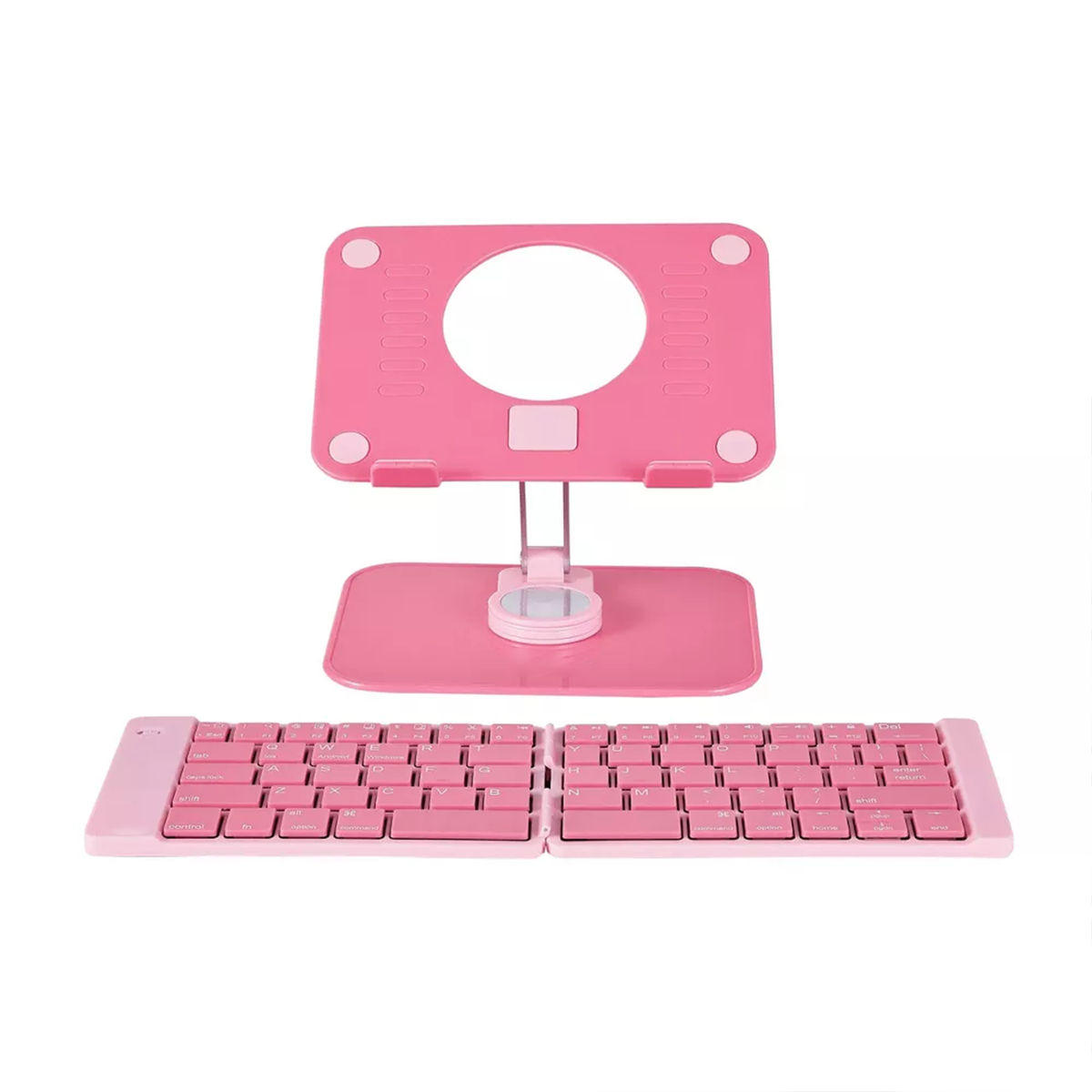 Clavier Bluetooth Pliable avec Support Intégré pour Tablette