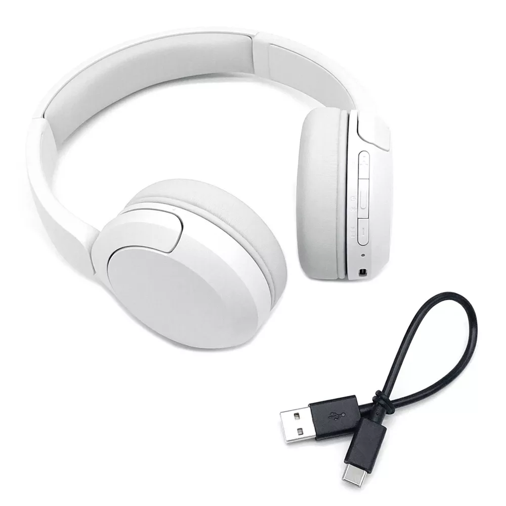 Blanc Casque Bluetooth Sans Fil Type Coussinets avec Micro Certifié Remis à Neuf