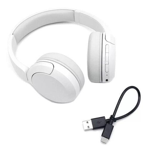 Blanc Casque Bluetooth Sans Fil Type Coussinets avec Micro Certifié Remis à Neuf